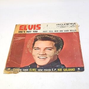 Vintage 1962 Elvis Presley "She's Not You"/"Just Tell Her Jim Said Hello" 45 7"